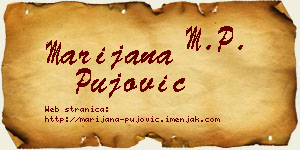 Marijana Pujović vizit kartica